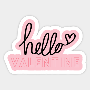 Hello Valentine Sticker